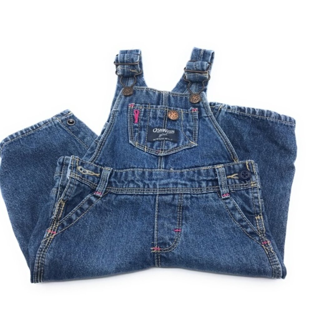 OSHKOSH Baby Girl Denim Overall Bib Jumper 6M